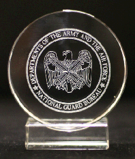 3D Crystal National Guard Seal